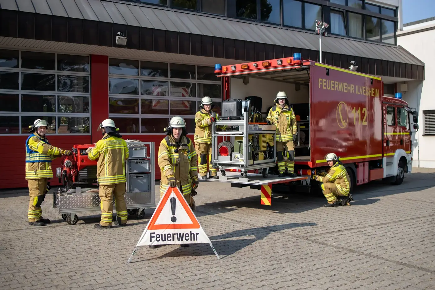Gemeinsame Übung der Feuerwehr Ilvesheim